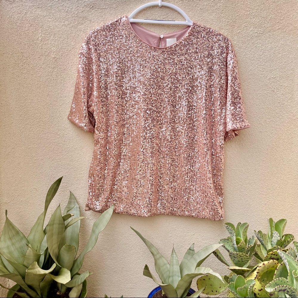 NWT H&M Sequin top size M